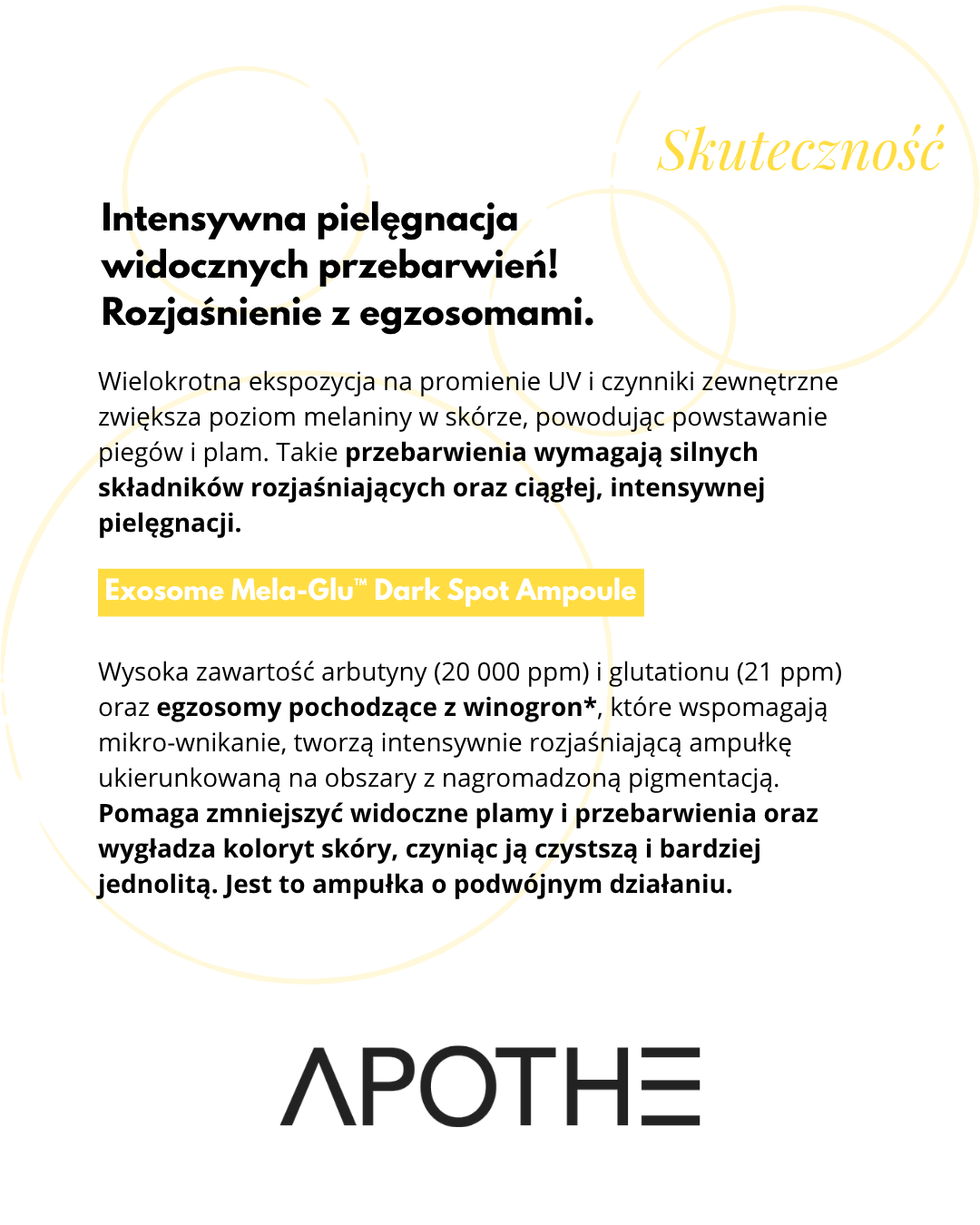 Apothe - Exosome Mela-Glu Dark Spot Ampoule - Ampułka do Twarzy – 30 ml