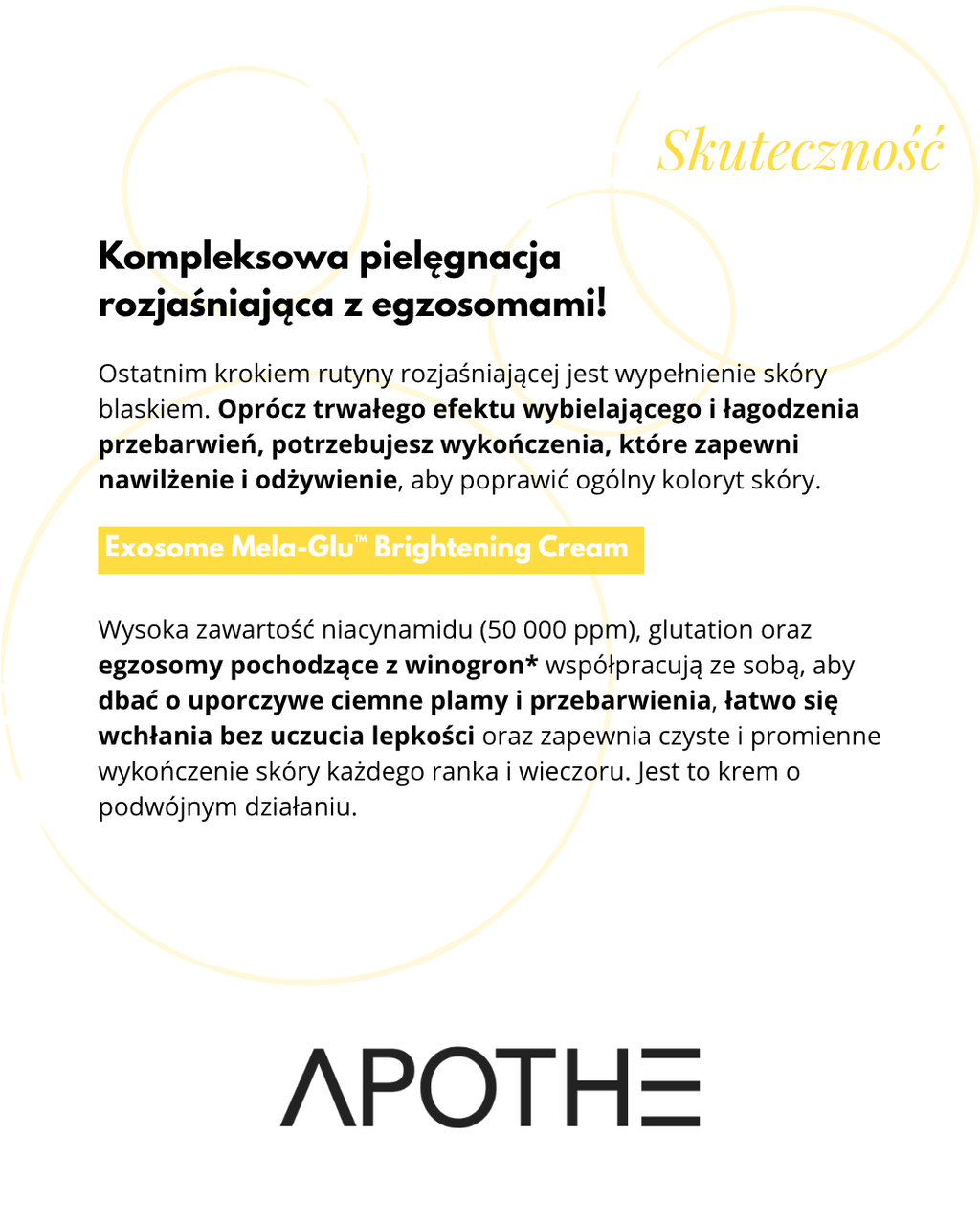 Apothe - Exosome Mela-Glu Brightening Cream - Krem do Twarzy – 50 ml